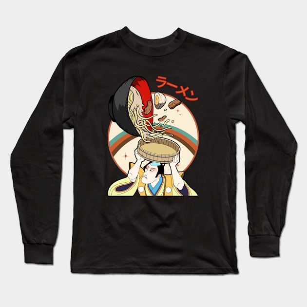 Samurai Ramen- Kuro Ramen Long Sleeve T-Shirt by SEIKA by FP